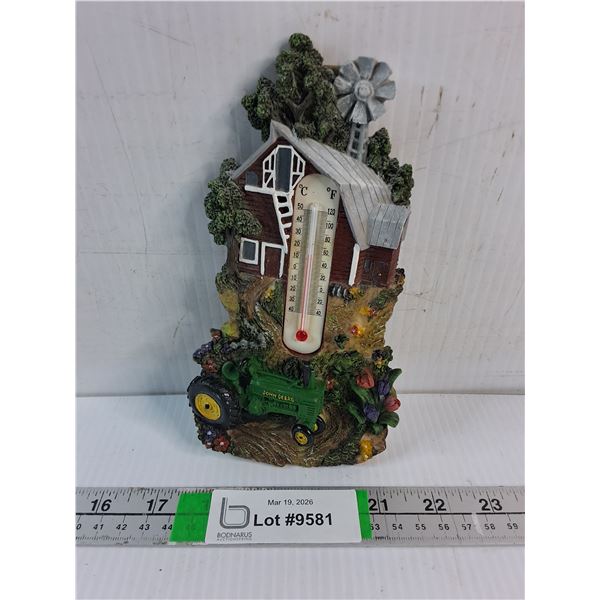 Decorative Thermometer Featuring John Deere Tractor