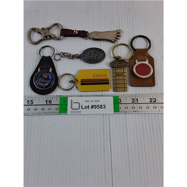 (6) Vintage Keychains