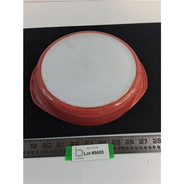 Vintage Pyrex Coral Casserole Dish - No Lid