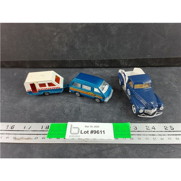 Die Cast Toy Truck & Van w/Camper