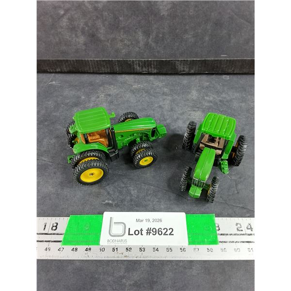 (2) Miniature Die Cast John Deere Toy Tractors
