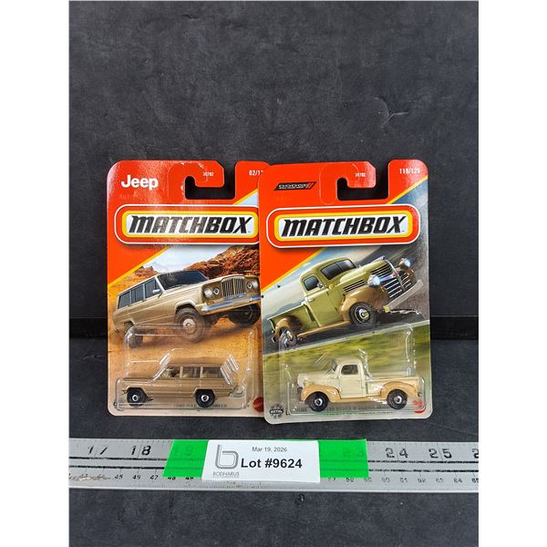 Matchbox 1964 Jeep Wagoneer & 1940 Dodge V Series Truck Models