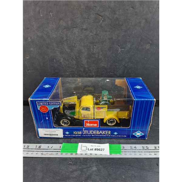 Home 1938 Studebaker Limited Edition Truck Coin Bank