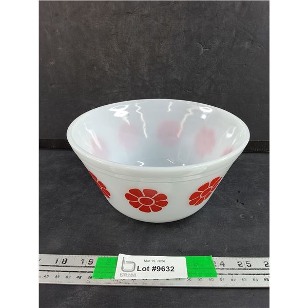 8" Heat Proof Milk Glass Bowl