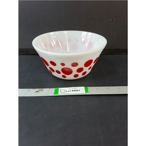 Fire King Polka Dot Bowl 8" Diameter