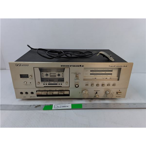 Marantz AD4000 2 Speed Cassette Deck- Powers On - PICK UP