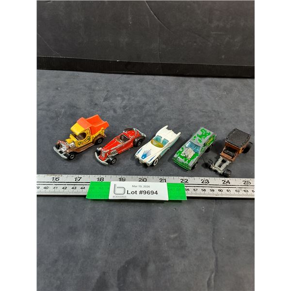 Lot of (5) Various Vintage Hot Wheels, Auburn 852, Stagefright, misc