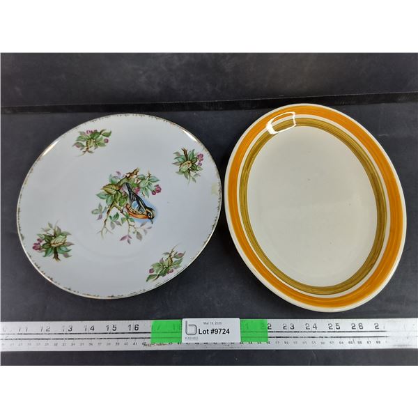 (2) Vintage Ceramic Plates