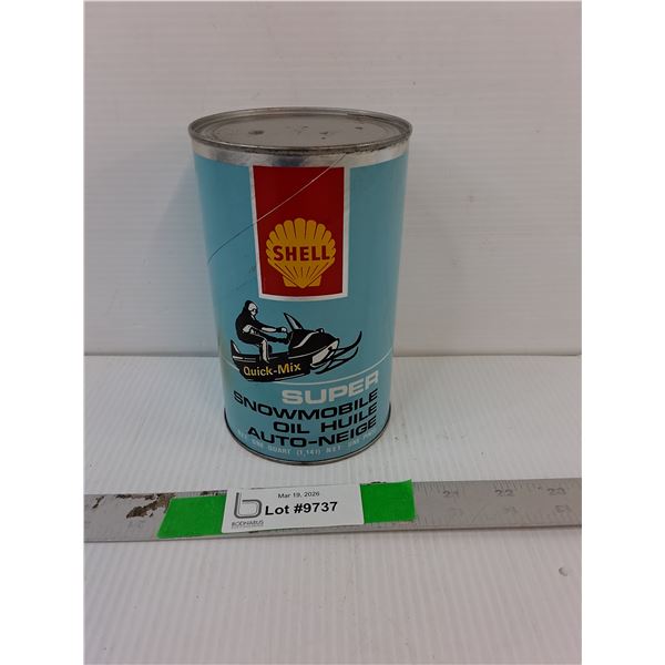 Vintage Shell Super Snowmobile Oil- Full, Cannot Ship