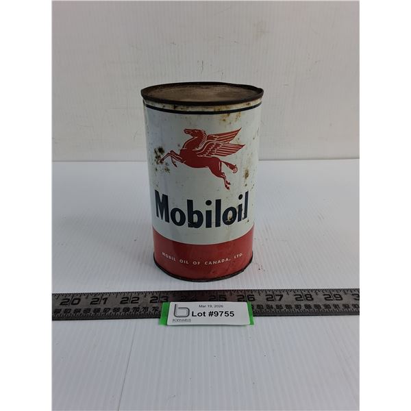 Vintage Empty Mobiloil Tin