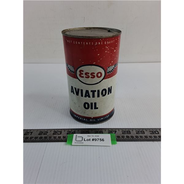 *Empty Esso Aviation Oil Tin