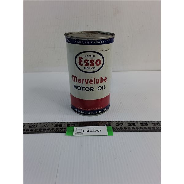 Empty Esso Marvelube Oil Tin
