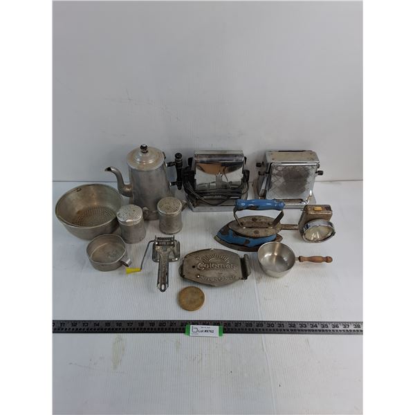 Vintage Lot (Toasters, Kitchen Implements, Iron, Misc.) - All Untested, As is - PICK UP ONLY