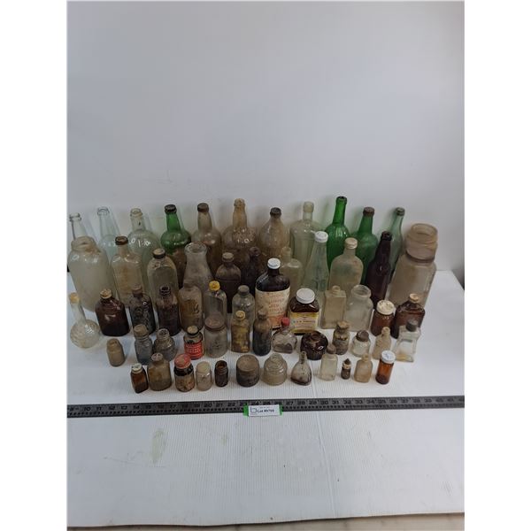 Large Quantity of Vintage Glass Bottles - Cannot Ship