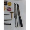 Image 2 : Vintage Tins, Knives, Curling Irons, Razor, Misc. - Cannot Ship