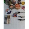 Image 3 : Vintage Tins, Knives, Curling Irons, Razor, Misc. - Cannot Ship