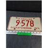 Image 1 : 1971 Saskatchewan Four Digit Private Trailer License Plate