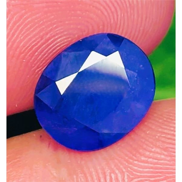 *^ 8.45 ct Certified Blue Sapphire gemstone Untreated -Oval Cut ($7,200 Appraisal)