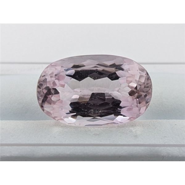 *^ 13.53 ct Certified Pink Kunzite gemstone -Oval Cut ($7,442 Appraisal)