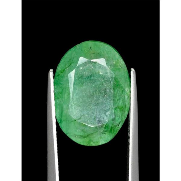 *^ 5.65 ct Certified Emerald gemstone -Oval Cut ($3,350 Appraisal)