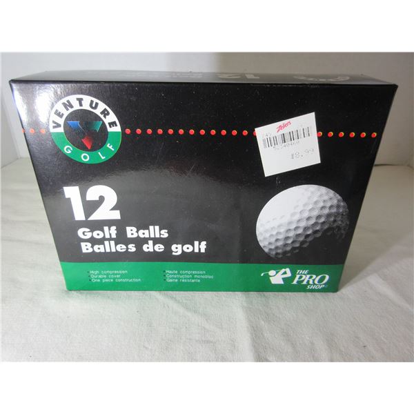 (R #1): NEW - VENTURE GOLF PACK OF 12 GOLF BALLS