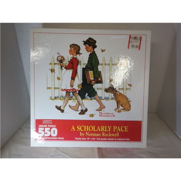 (R #1):  HOYLE "A SCHOLARLY PACE" 550 PIECE JIGSAW PUZZLE
