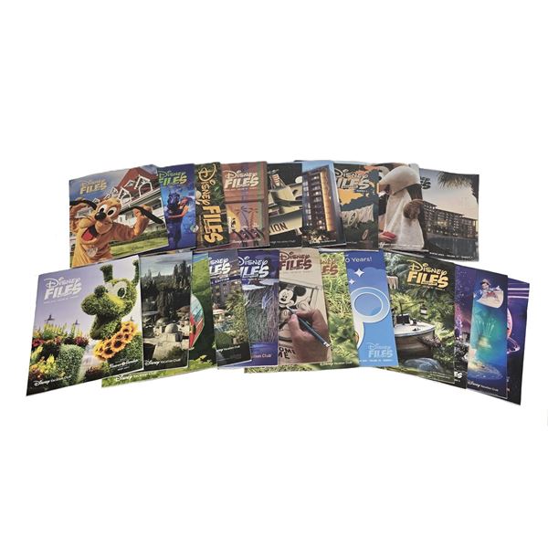 A Collection of Twenty One (21) Disney Files Magazines.