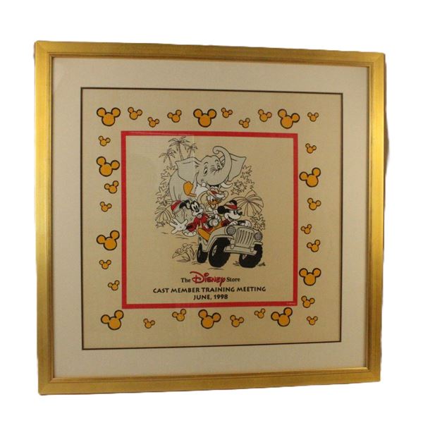 A Framed Cast Member Training Event Handkerchief.