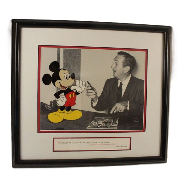 A Cast Member Exclusive Mickey Mouse and Walt Disney Sericel.