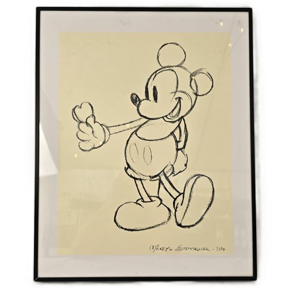 A Large Mickey's Steamroller Lithograph.