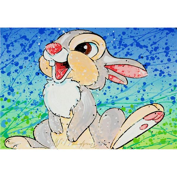 An Original David Willardson Embossed Serigraph of Thumper from the Animated film Bambi.