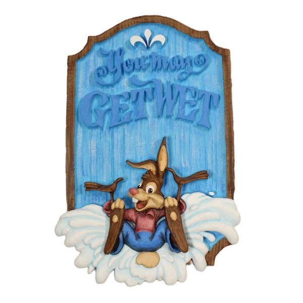 A Replica Splash Mountain "You May Get Wet" Sign.