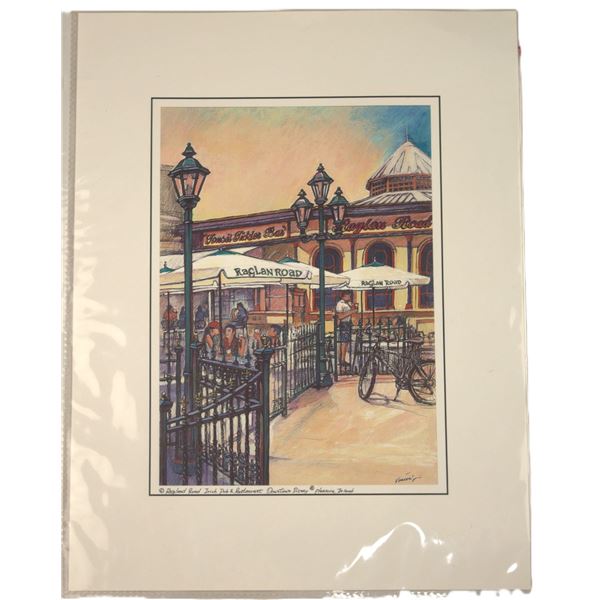 A Raglan Road Exterior Watercolor Reproduction.