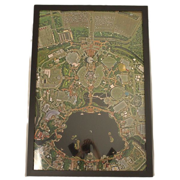 An EPCOT Center Aerial Photo & Legend.