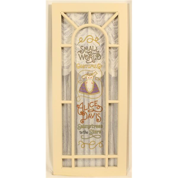 A Replica Alice Davis Main Street Window.