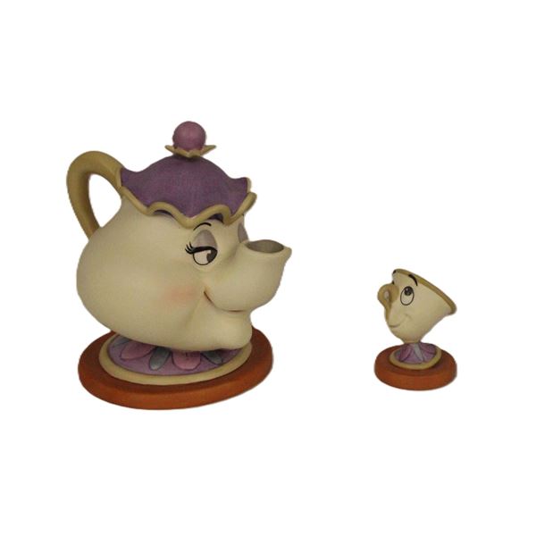 A Mrs. Potts and Chip Figurine set.