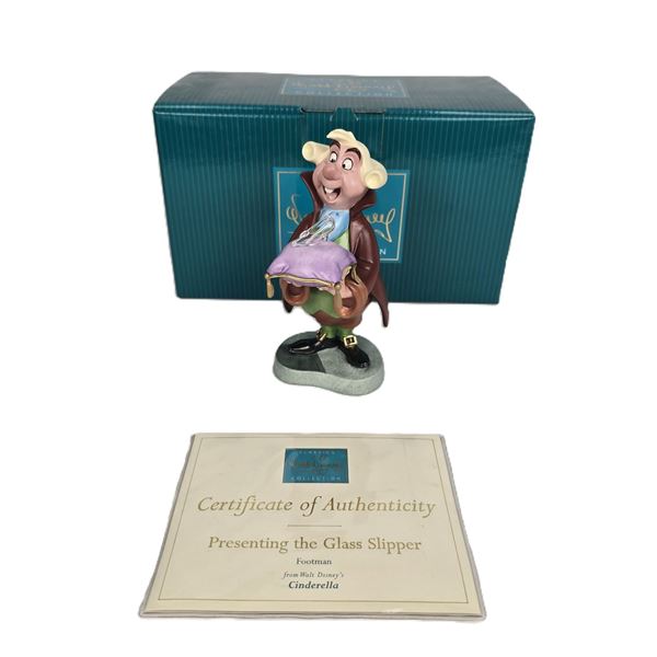 A WDCC Cinderella “Slipper Scene” Footman Figurine from Cinderella Autographed by