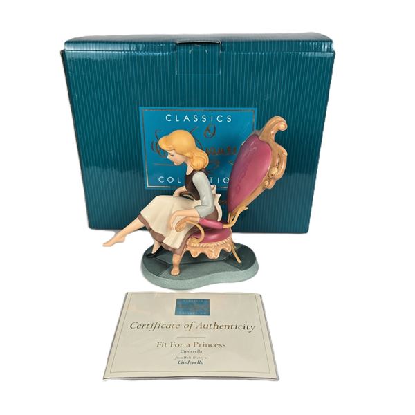 A WDCC Cinderella “Slipper Scene” Cinderella Figurine Autographed by Ilene Woods.