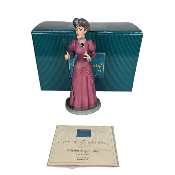 A WDCC Cinderella “Slipper Scene” Lady Tremaine Figurine Autographed by Ilene Wood