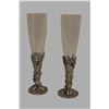 Image 1 : A Pair of Pewter Champagne Glasses featuring Mickey and Minnie Mouse