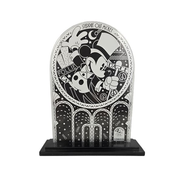 A “Stepping Out Mickey” Glass Store Display.