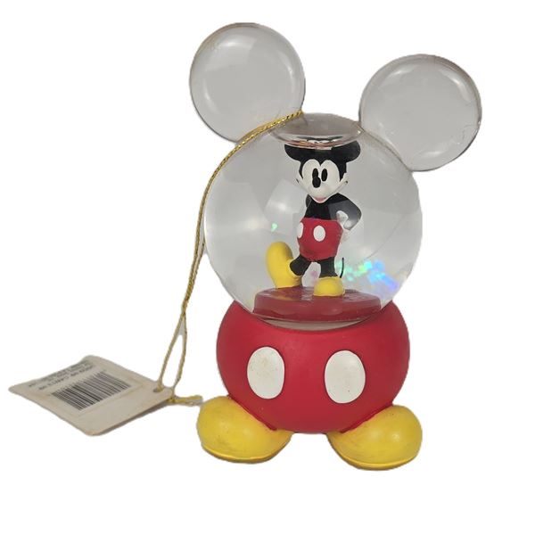 A Small Mickey Mouse inside of Mickey Mouse Snow Globe.