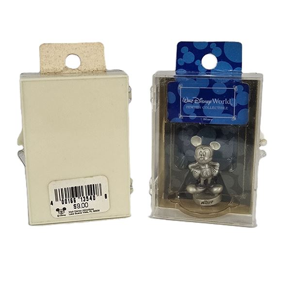 A Pair of Mickey Mouse Pewter Figures.