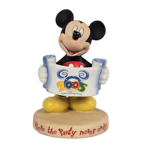 A 2005 Mickey Mouse Ceramic Annual Celebration Figurine.