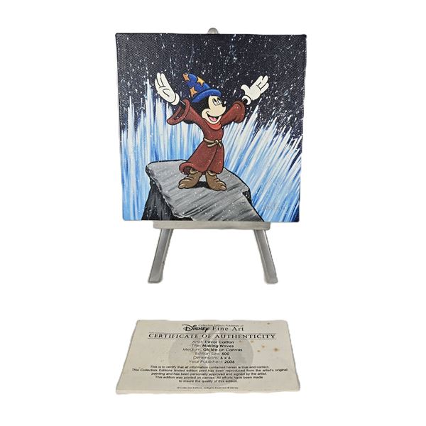 A Limited Edition Sorcerer Mickey Giclee on Canvas.