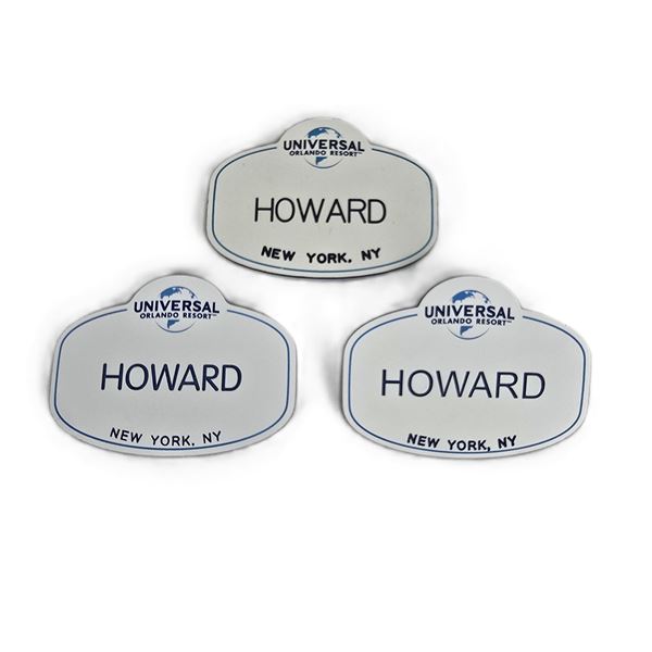 A Trio of Universal Studios Team Member Name Badges.