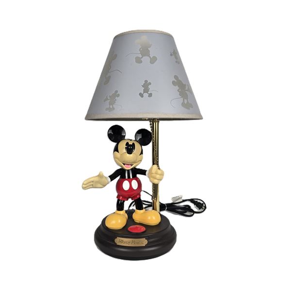 A Mickey Mouse Animated Talking Lamp (Silver Shade)