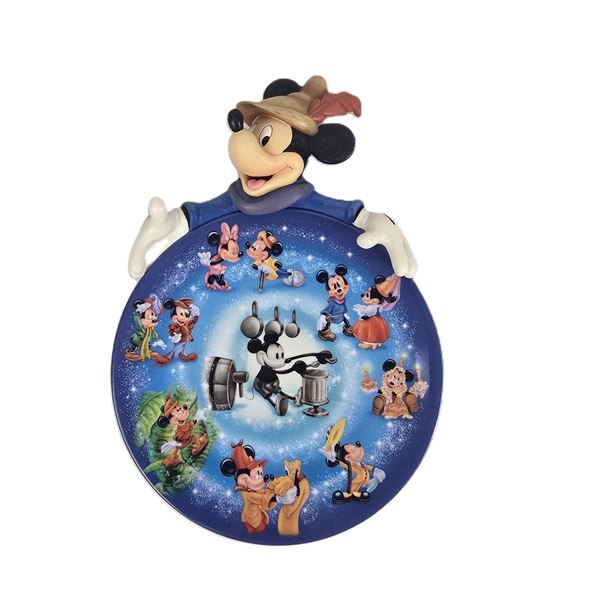 A Limited Edition 75th Anniversary of Mickey Mouse Collector Plate with 3-D Tailor Mickey Hanger.