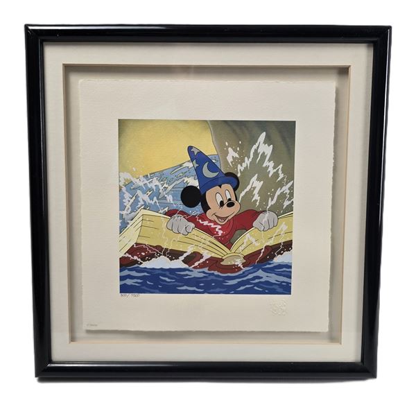 A Limited Edition Framed Sorcerer Mickey Print.