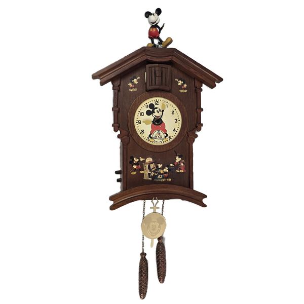 A Limited Edition Mickey Mouse Themed Cuckoo Clock.